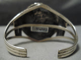 Important Vintage Native American Navajo Blue Diamond Turquoise Sterling Silver Bracelet Old-Nativo Arts