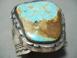 Biggest 300 Gram Vintage Native American Navajo #8 Turquoise Sterling Silver Bracelet-Nativo Arts