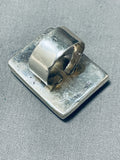Important Vintage Native American Navajo Royston Turquoise Sterling Silver Inlay Ring-Nativo Arts