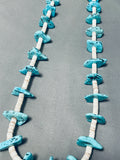 Noteworthy Vintage Native American Navajo Kingman Turquoise And Heishi Necklace-Nativo Arts