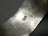 Intrivate Chisels!! Vintage Hopi Native American Navajo Sterling Silver Hand Wrought Bracelet-Nativo Arts