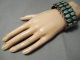 One Of The Best Vintage Native American Navajo Domed Royston Turquoise Sterling Silver Bracelet-Nativo Arts