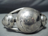 Tremendous Vintage Navajo Sterling Silver Bracelet Native American Old-Nativo Arts