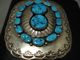 Superior Vintage Native American Navajo Turquoise Sterling Silver Ketoh Bracelet Old-Nativo Arts