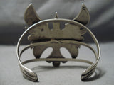 Superior Vintage Native American Navajo Turquoise Sterling Silver Bracelet Old-Nativo Arts