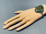 Captivating Vintage Native American Zuni Boulder Royston Turquoise Sterling Silver Bracelet-Nativo Arts