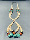 Native American Rare Vintage Santo Domingo Turquoise Shell Necklace-Nativo Arts