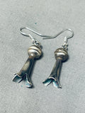 Alluring Native American Navajo Sterling Silver Squash Blossom Earrings-Nativo Arts