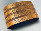 One Of The Best Noteworthy Vintage Native American Navajo Copper Bracelet-Nativo Arts