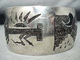 Important Peshlakai Vintage Native American Navajo Sterling Silver Bracelet-Nativo Arts