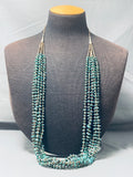 Roe Yazzie Native American Navajo Turquoise Heishi Sterling Silver Necklace-Nativo Arts