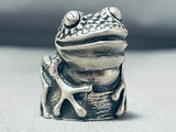 The Most Detailed Vintage Native American Navajo Sterling Silver Frog Ring-Nativo Arts