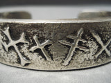 Exceptional Vintage Native American Navajo Cross Chirstian Sterling Silver Bracelet-Nativo Arts