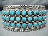 Noteworthy Vintage Native American Navajo Turquoise Sterling Silver Bracelet Old-Nativo Arts