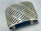 Freddy Douglas Very Unique Wave Vintage Native American Navajo Sterling Silver Bracelet-Nativo Arts