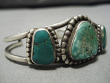Very Old Vintage Native American Navajo Cerrillos Turquoise Sterling Silver Bracelet-Nativo Arts