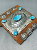 One Of The Best Vintage Native American Navajo Hand Sterling Silver Turquoise Ketoh Bracelet-Nativo Arts