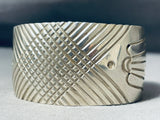Spectacular Criss Cross Vintage Native American Navajo Sterling Silver Bracelet-Nativo Arts