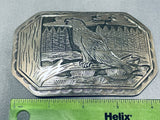 4 And A Half Inch Long Astounding Vintage Native American Navajo Sterling Silver Buckle Signed-Nativo Arts
