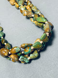 Native American One Of The Best Vintage Santo Domingo Green Turquoise Heishi Necklace-Nativo Arts