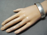Marvelous Vintage Navajo Native American Sterling Silver Bracelet Old-Nativo Arts