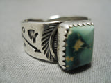 Jeanette Dale Vintage Native American Navajo Damale Turquoise Sterling Silver Ring-Nativo Arts
