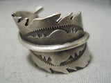 Incredible Navajo Sterling Silver Feather Ring Native American-Nativo Arts