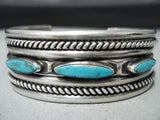 Outstanding Vintage Native American Navajo Royston Turquoise Sterling Silver Bracelet Old-Nativo Arts