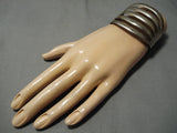 Incredible Vintage Native American Navajo Sterling Silver Bracelet-Nativo Arts