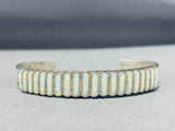 Marvelous Vintage Native American Navajo Synthetic Opal Sterling Silver Bracelet-Nativo Arts