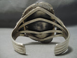 Monumental Dean Sandoval Vintage Native American Navajo Turquoise Sterling Silver Bracelet-Nativo Arts