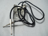 Incredible Vintage Native American Navajo Sleeping Beauty Turquoise Sterling Silver Bolo-Nativo Arts