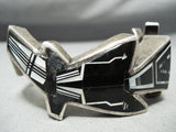 Native American Very Important Vintage Yaqui Danny Romero Opal Sterling Silver Inlay Bracelet-Nativo Arts