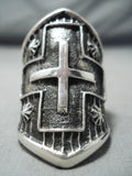 Stan Yazzie Amazing Navajo Sterling Silver Cross Ring Native American-Nativo Arts
