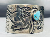 Best Frddy Platero Vintage Native American Navajo Turquoise Sterling Silver Bracelet-Nativo Arts