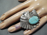 Big Chief #8 Turquoise Mine Sterling Silver Ring Native American-Nativo Arts