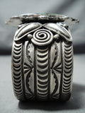 Stunning Navajo Native American Royston Turquoise Sterling Silver Bracelet-Nativo Arts