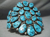 Important Vintage Native American Navajo Henry Roanhorse Turquoise Sterling Silver Bracelet-Nativo Arts