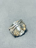 Distinctive Native American Navajo Sterling Silver Horse Gigantic Ring-Nativo Arts