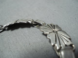 Amazing Vintage Navajo Native American Sterling Silver Bracelet Old-Nativo Arts