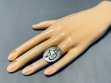 Impressive Vintage Native American Hopi Sterling Silver Kokopelli Ring Signed Loren Phillips (d)-Nativo Arts
