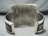Tremendous Native American Navajo Sterling Silver Bracelet Signed-Nativo Arts