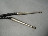 Majestic Vintage Native American Navajo Sterling Silver Bolo Tie Old-Nativo Arts