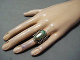 Native American Important Albert Jake Damale Turquoise Sterling Silver Ring-Nativo Arts