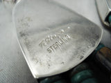 One Of Best Ever Vintage Native American Navajo Authentic Thomas Singer Sterling Silver Necklace-Nativo Arts