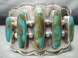 One Of Biggest Best Vintage Native American Navajo Royston Turquoise Sterling Silver Bracelet-Nativo Arts