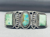 Museum Quality Vintage Native American Navajo Royston Turquoise Sterling Silver Bracelet-Nativo Arts