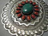 Unforgettable Vintage Native American Navajo Royston Turquoise Sterling Silver Necklace-Nativo Arts