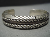 Sunbursting Vintage Native American Navajo Sterling Silver Bracelet Old-Nativo Arts