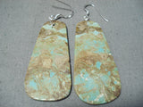 Native American Marvelous Santo Domingo Royston Turquoise Sterling Silver Earrings-Nativo Arts